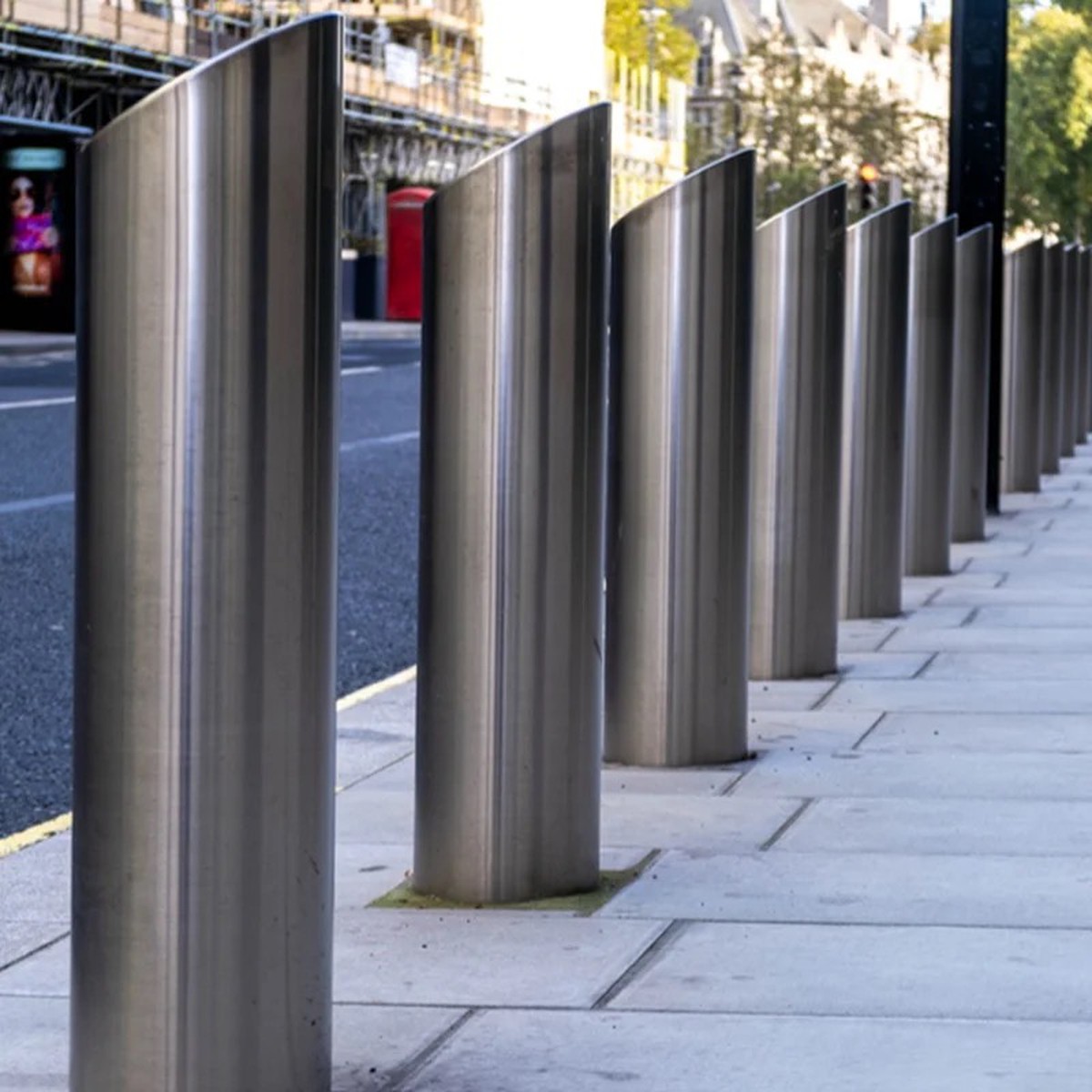 Stainless Steel Permanent Static Security Bollards 2 Stainless Steel Permanent Static Security Bollards 2